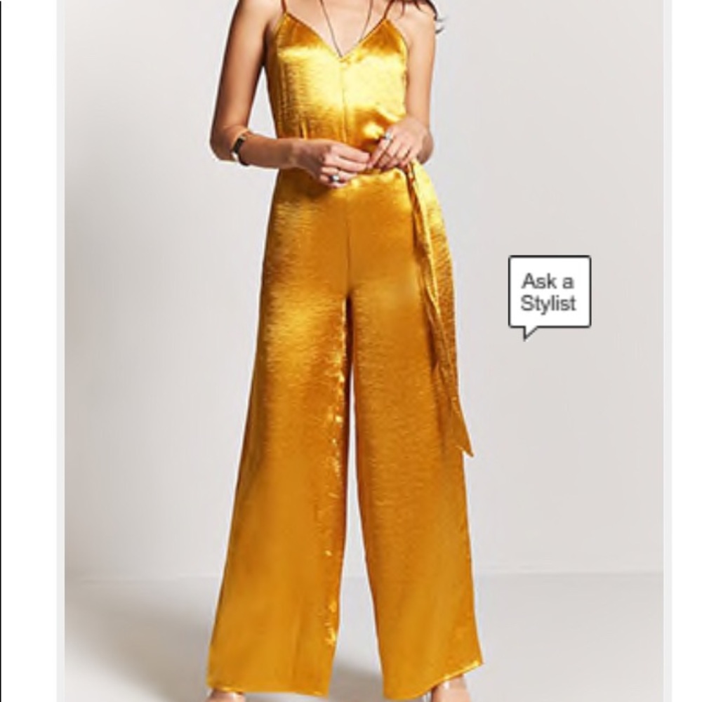Belted Satin Jumpsuit